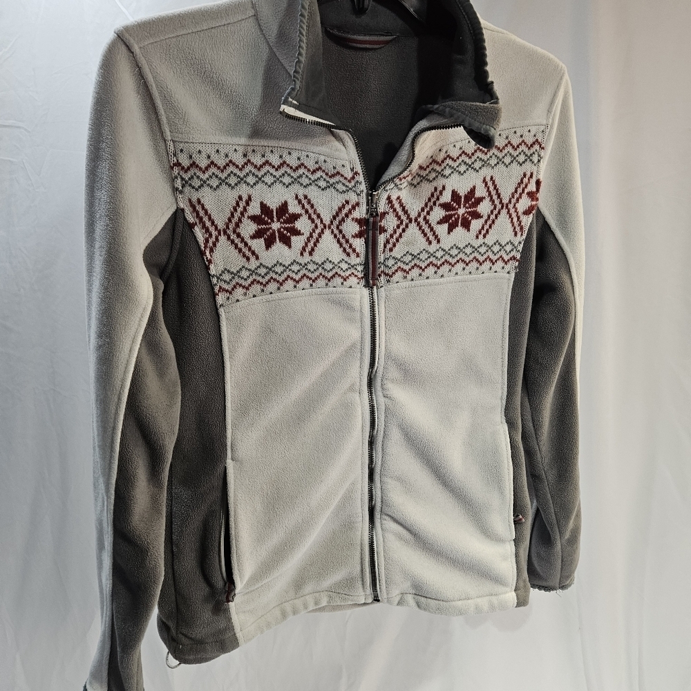 Cabela’s Woman’s Fleece Snowflake Jacket Coat White